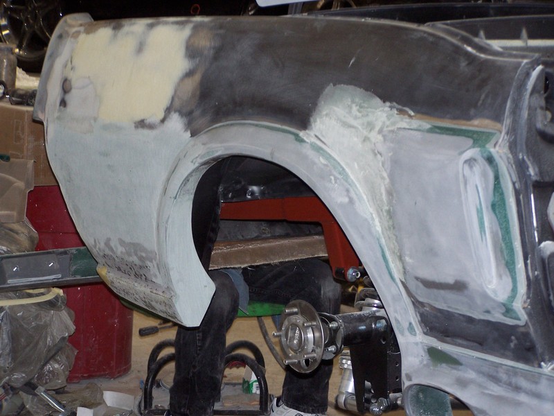 Sean at Colorado Mustang Concepts has designed a rear valance to match the rockers and lowered front end.