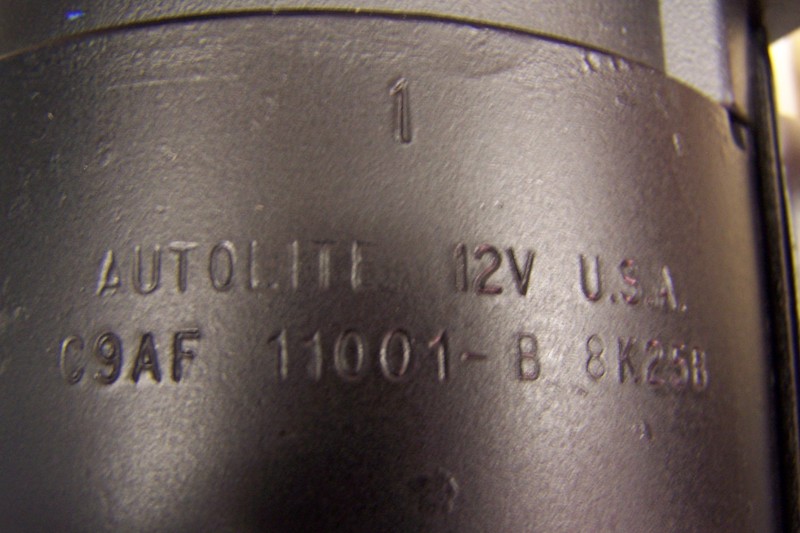 close up of starter numbers